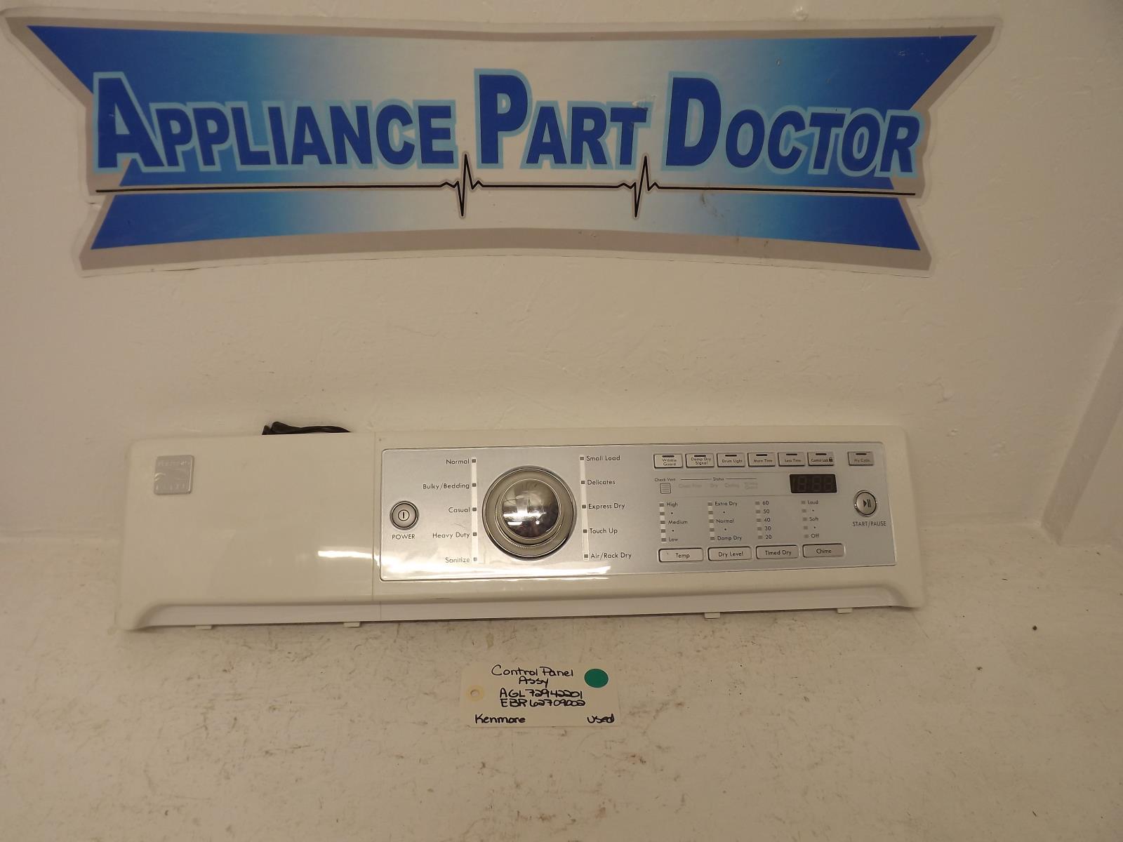 Kenmore Dryer AGL72942201 EBR62709002 Control Panel Assy Used Kenmore Dryer AGL72942201 EBR62709002 Control Panel Assy Used